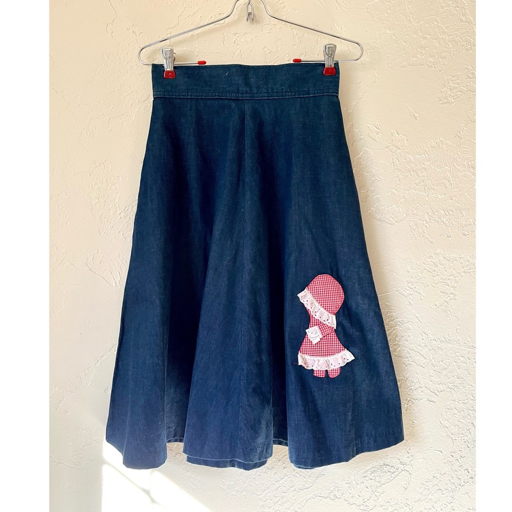 Vintage denim circle skirt